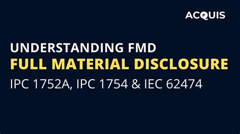 Fmd full material disclosure  Material that cannot be mechanically disjointed into different materials respectively